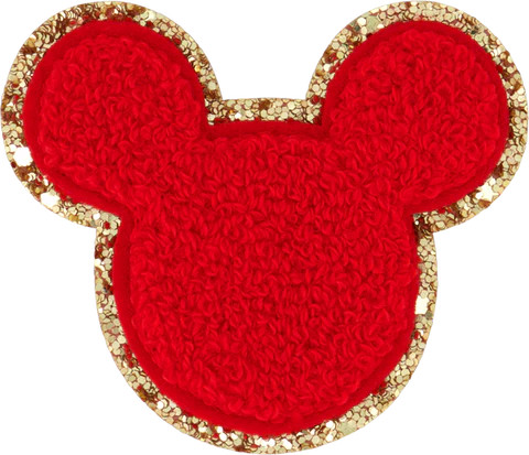 Red Disney Mickey Mouse Glitter Varsity Patch | Stoney Clover Lane