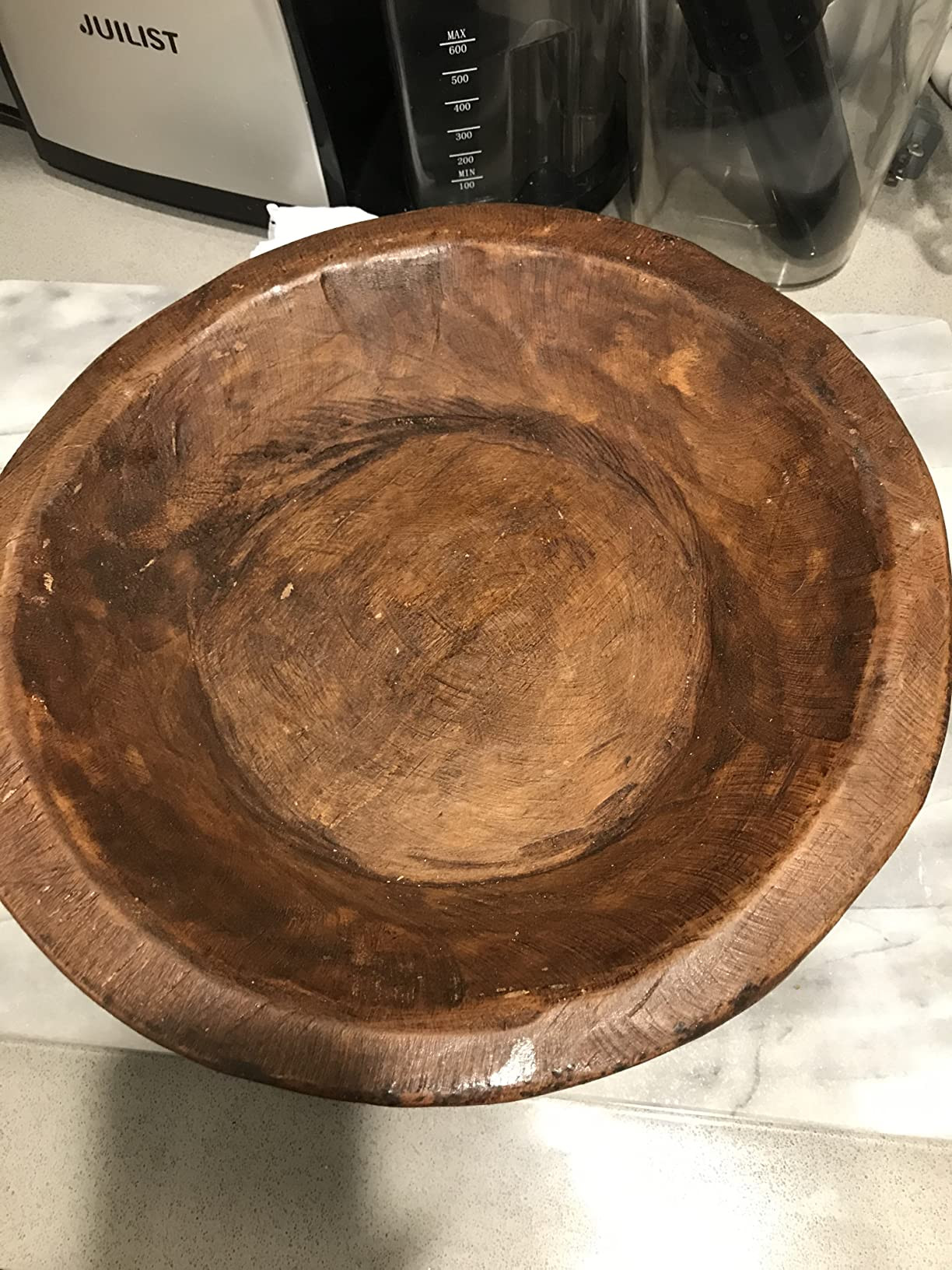 Wooden Dough Bowl - 12" Heart Shaped Wooden Decor Bowl - Spanish Oak - Excellent Gift for Valenti... | Amazon (US)