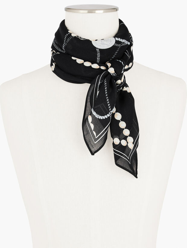 Pearls and Chains Square Scarf | Talbots