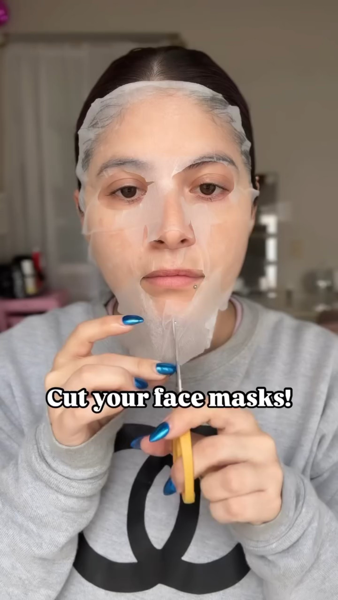 this a thing? Not sure but here is a Face mask hack to fit your face perfectlyy!!! #skincaretips #skincare #skincarehack #beautytips #beautyhack #skincareinfluencer #beautyinfluencer 

#LTKPetite #LTKActive #LTKBeauty