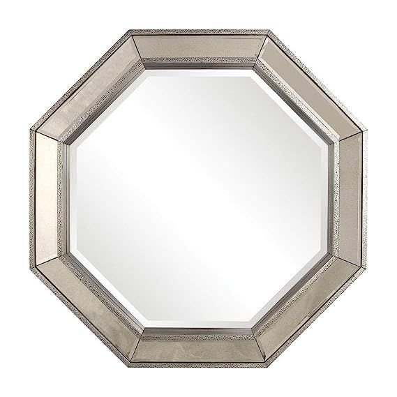Uttermost 09408 Rachela - 38" Octagon Mirror, Burnished Silver/Antique Mirror Finish | Amazon (US)