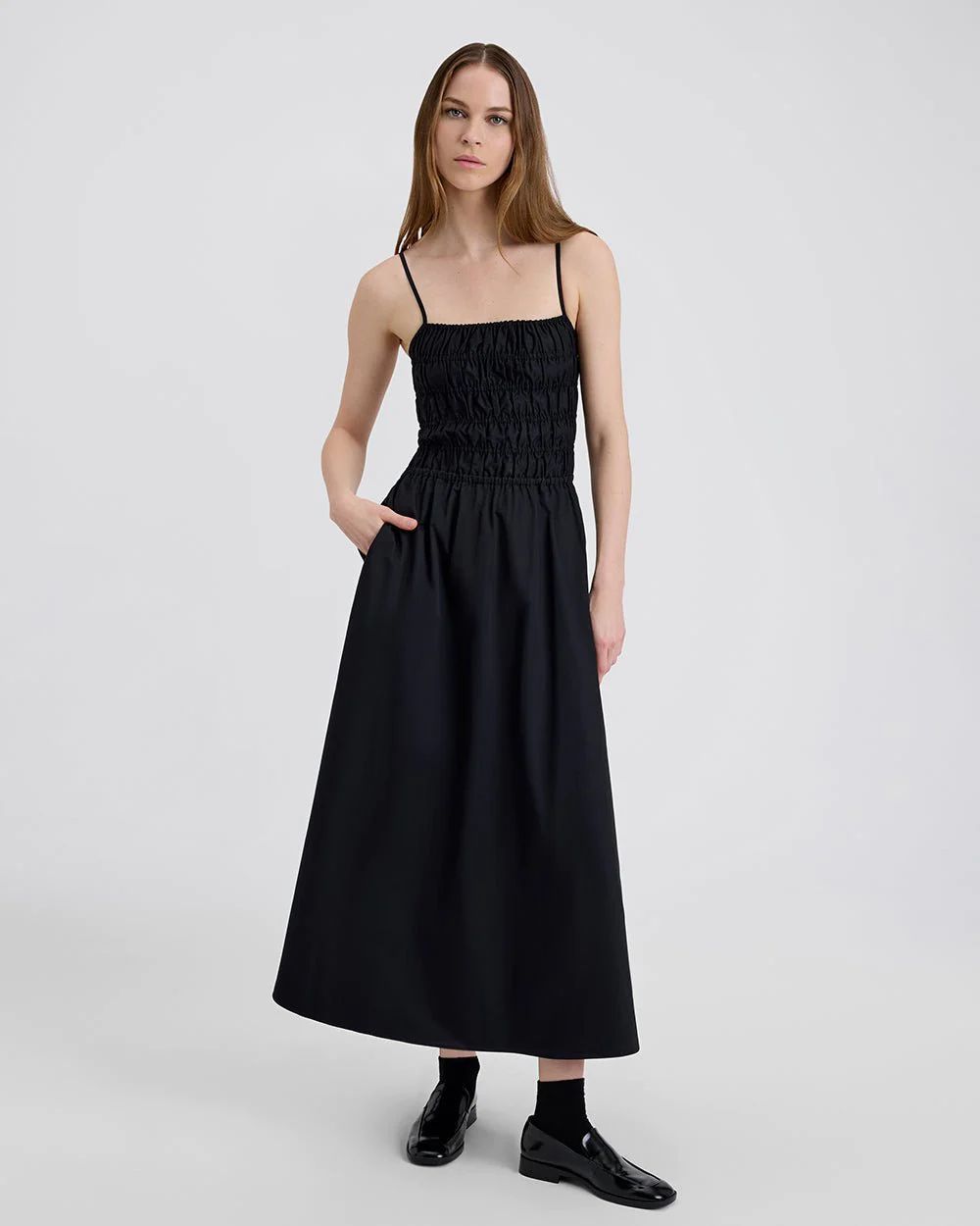The Delta Midi Dress in Blackout | Solid & Striped