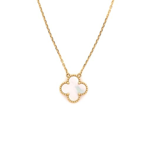 Van Cleef & Arpels, Pre-Loved Vintage Alhambra Pendant Necklace 18K Yellow Gold and Mother of Pearl, Yellow Gold | Amazon (US)