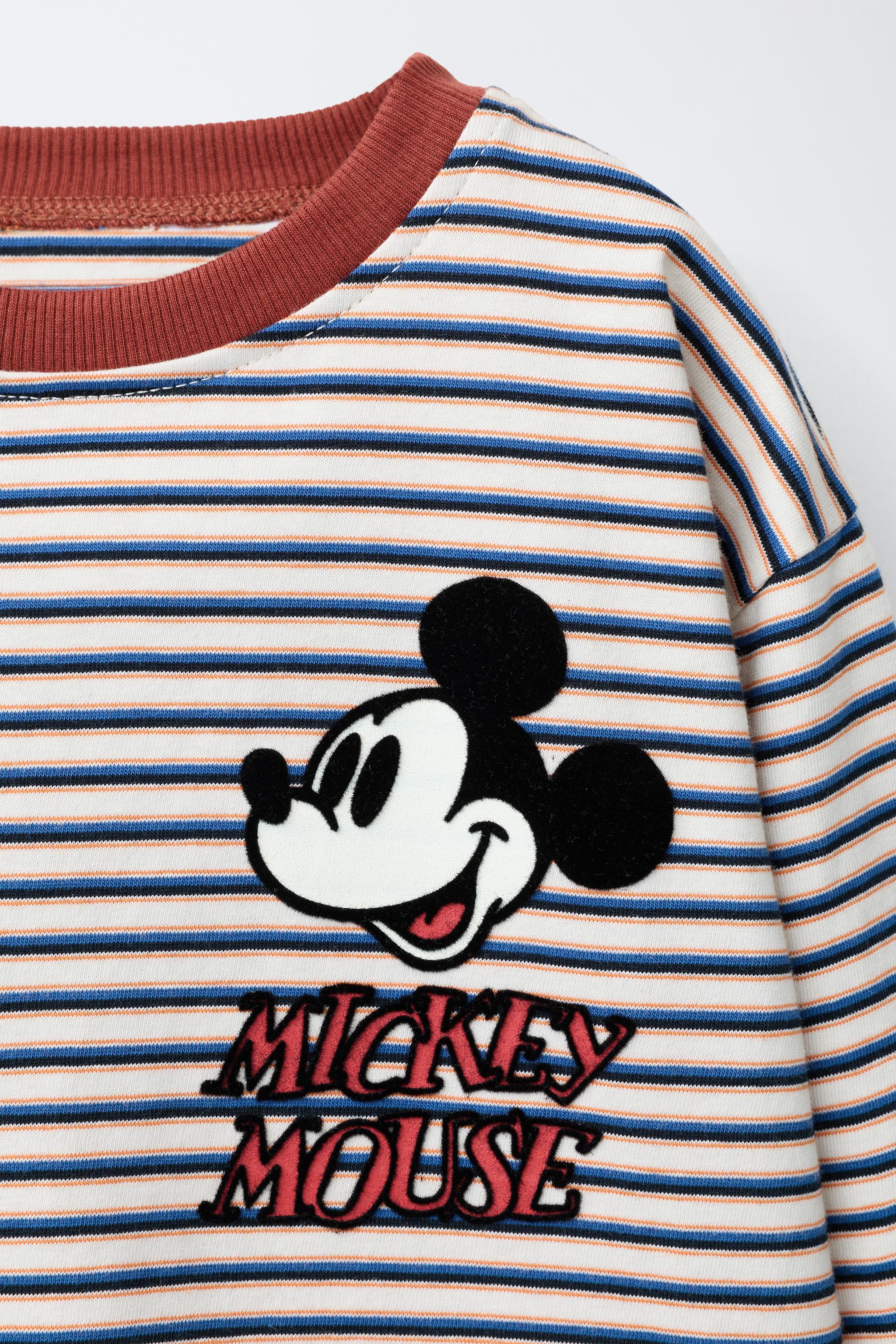 MICKEY MOUSE © DISNEY STRIPED MEDIUM WEIGHT T-SHIRT | Zara US