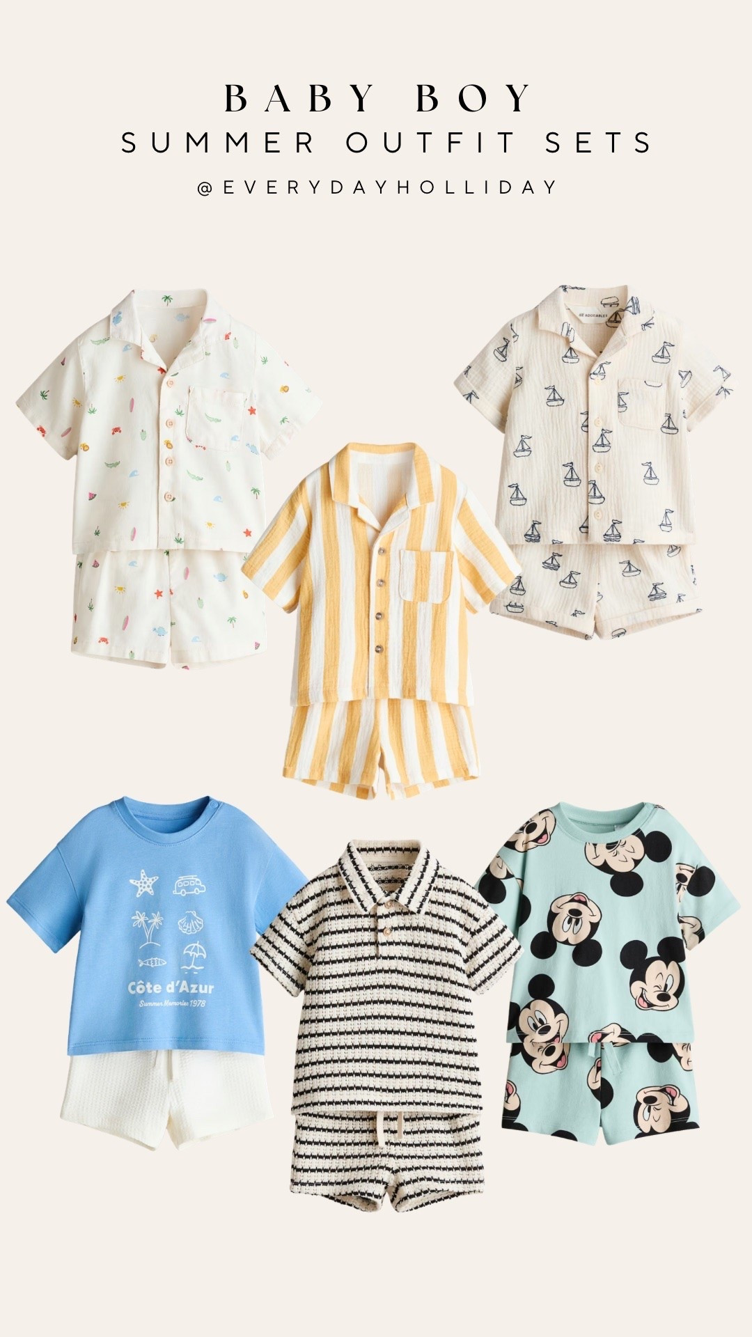 Baby boy summer sets from H&M are the easiest win — grab a two-piece and you’re done. The little camp shirts and crochet polo are my favorites.

#LTKootd #LTKBaby #LTKKids