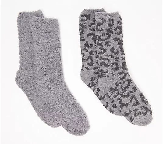 Barefoot Dreams Cozy Chic Barefoot in the Wild 2 Pair Sock Set | QVC