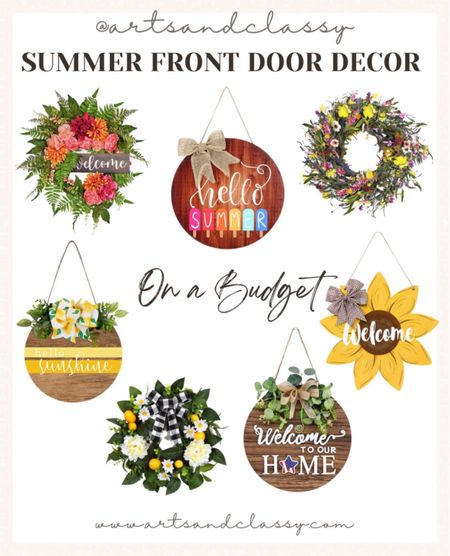 Get Summer ready with these Summer wreath ideas! These fun and colorful front door decor finds are budget-friendly and perfect for the season!

#LTKHome #LTKSaleAlert #LTKFindsUnder50