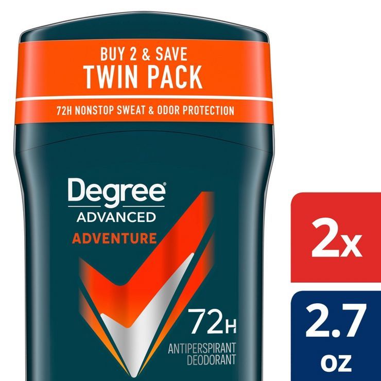 Degree Men Advanced Motionsense Adventure 72-Hour Antiperspirant &#38; Deodorant - 2.7oz/2pk | Target