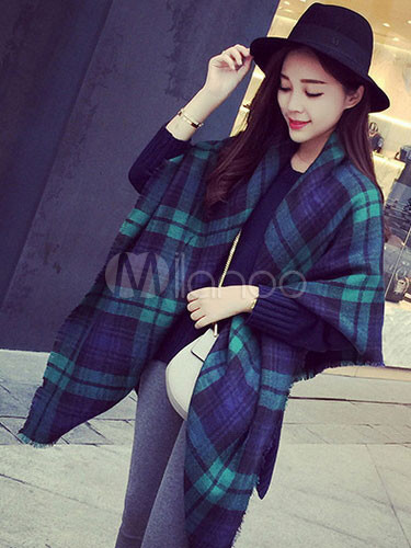 Women's Plaid Winter Blanket Scarf | Milanoo