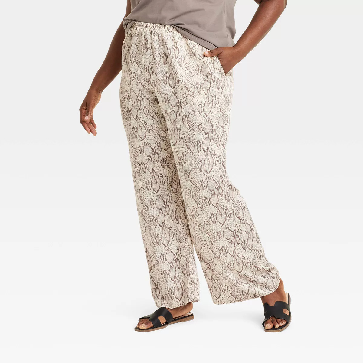 Women's Mid-Rise Pull-On Satin Pants - A New Day™ | Target