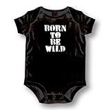 Attitude Rompers "Born To Be Wild" Baby Romper Onesie; 6-9 Months-Black | Amazon (US)
