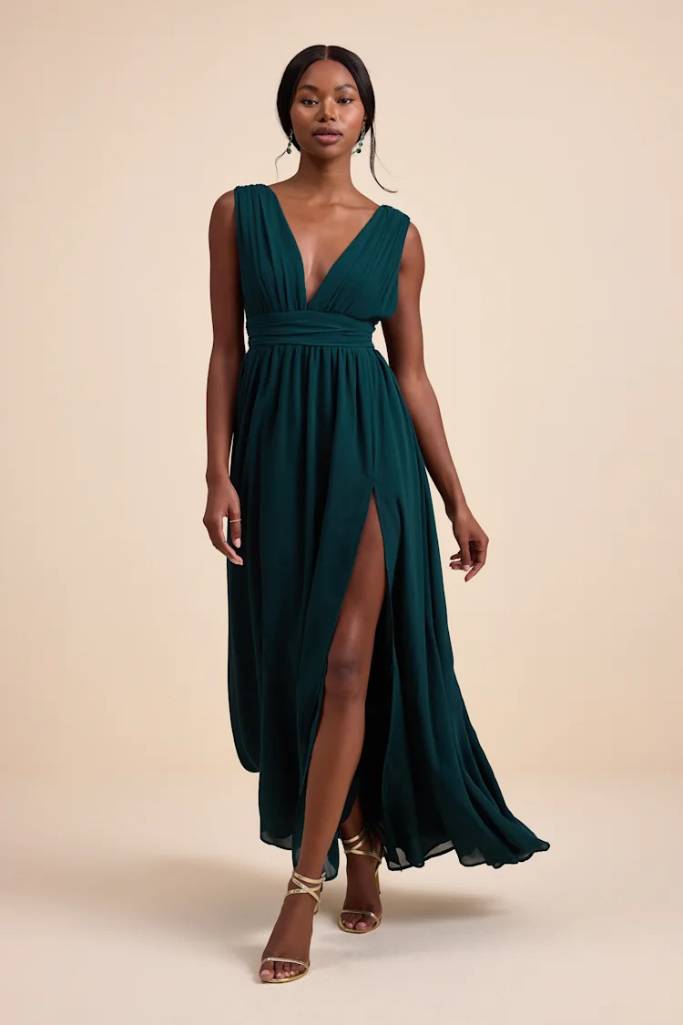 Heavenly Hues Emerald Green Maxi Dress | Lulus