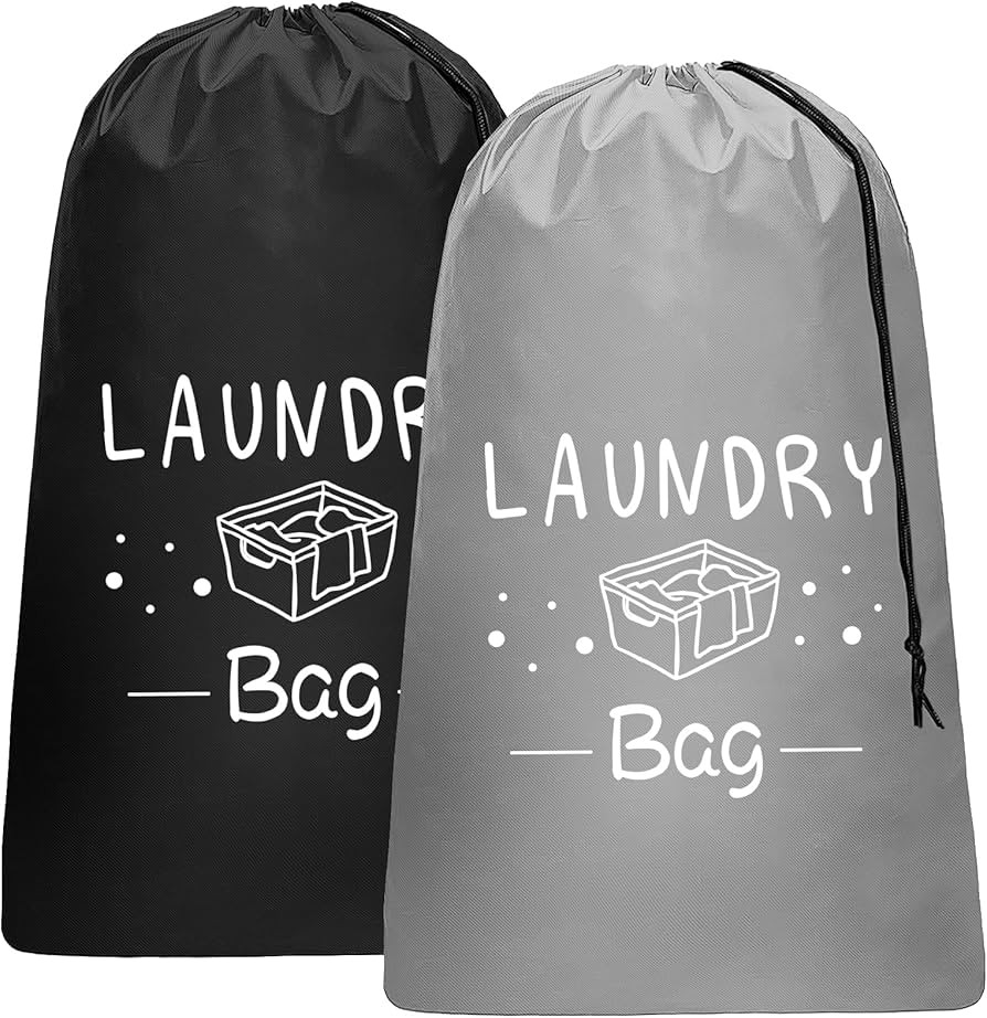 Sylfairy 2 Pack Extra Large Travel Laundry Bag, Rip-Stop Dirty Clothes Shoulder Bag with Drawstri... | Amazon (US)