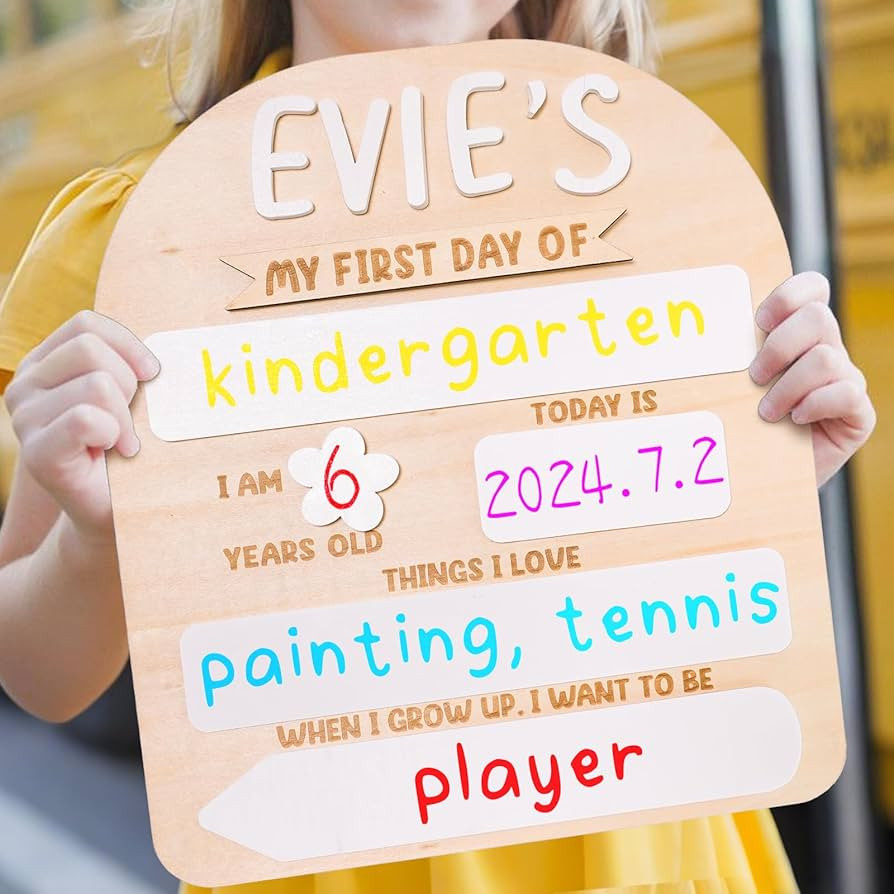 First Day of School Board - Personalized Name Back to School Sign Reusable - for 1st Day of Kinde... | Amazon (US)