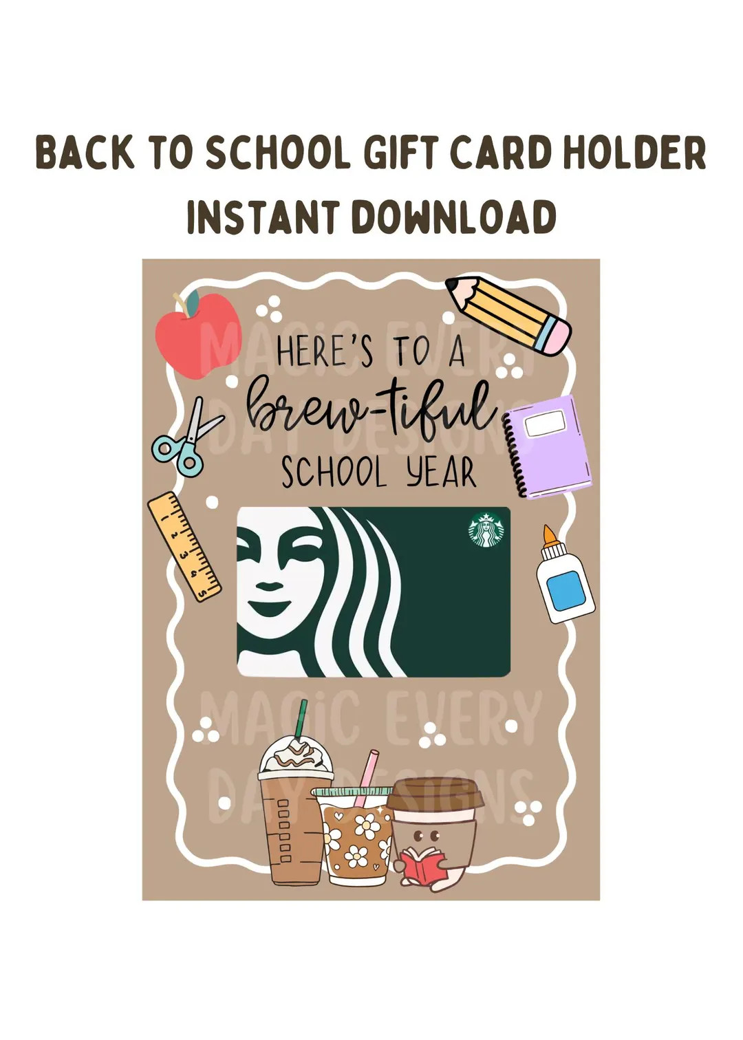 BIRTHDAY GIFT Card: PRINTABLE // Teacher Gift // Gift Tags // Class Gift // Birthday Party Favor ... | Etsy (US)