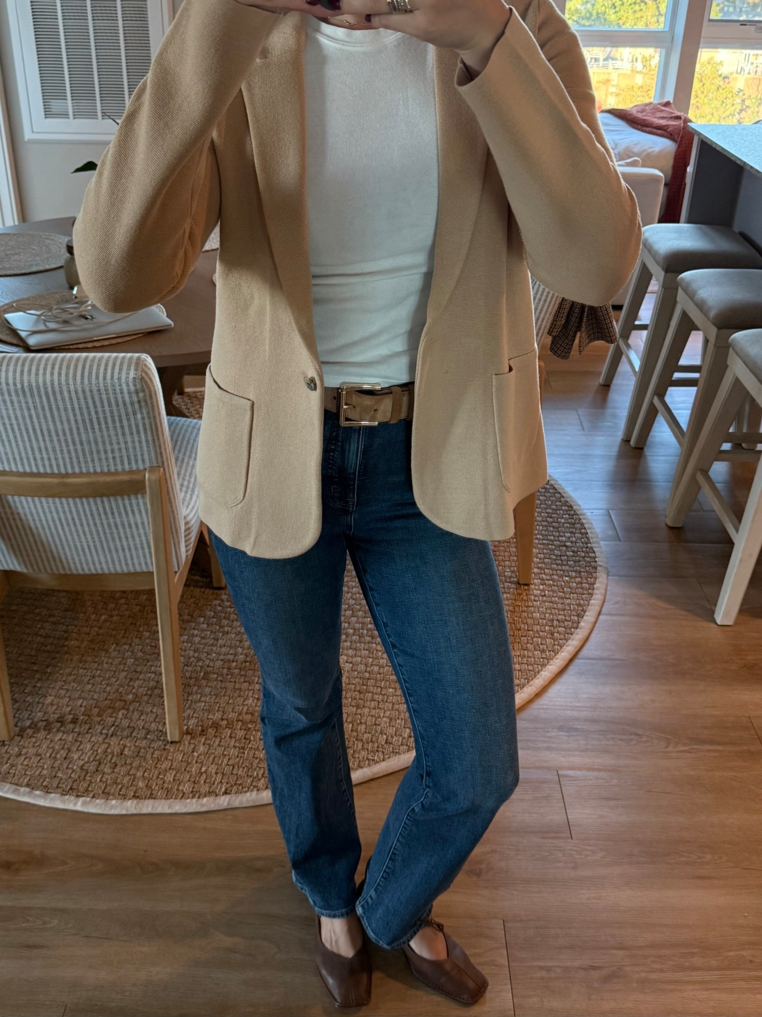 Office outfit of the day 🤍 loving this sweater blazer 

#LTKWorkwear #LTKStyleTip #LTKSeasonal