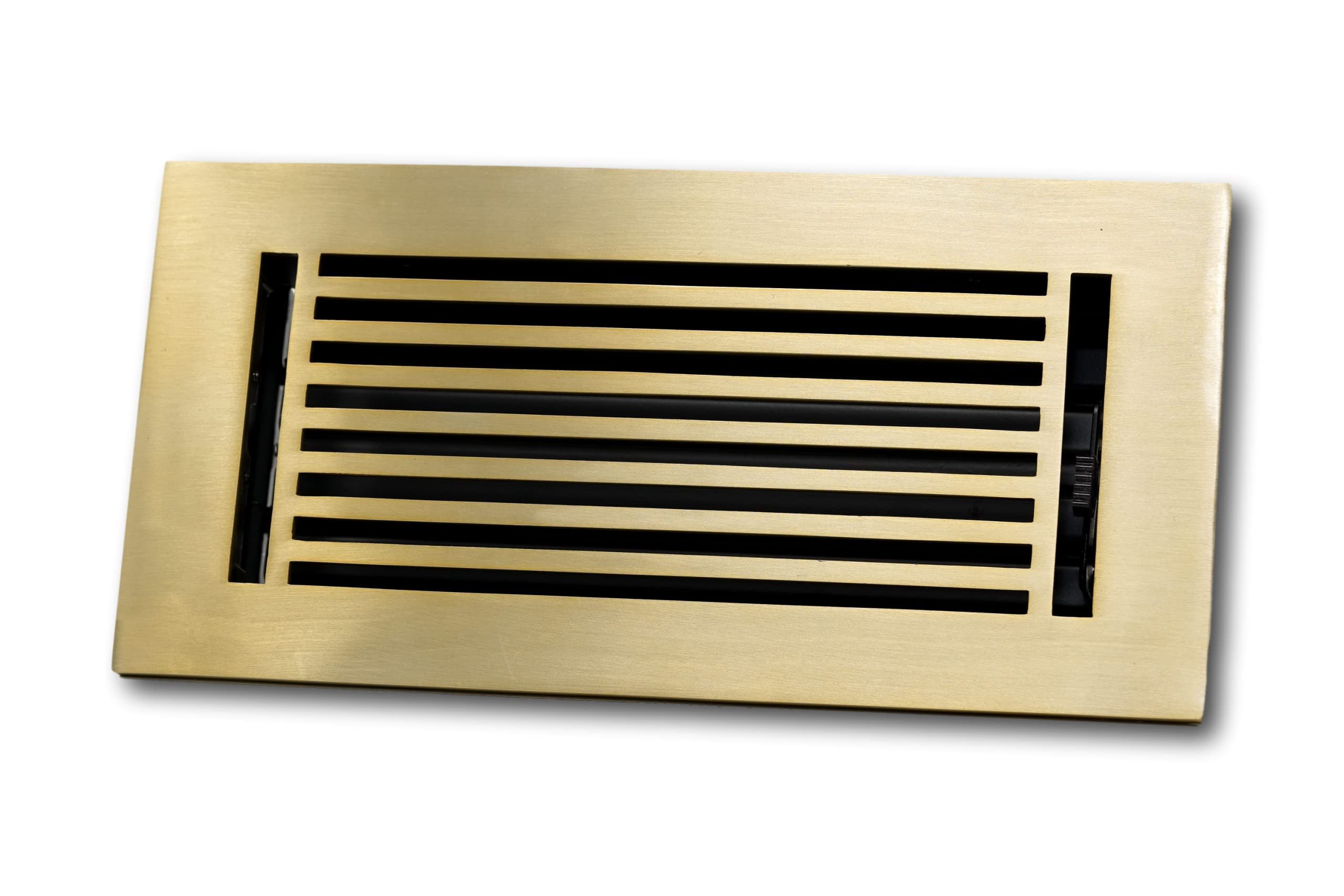 Madelyn Carter 4 x 10 Cast Aluminum Linear Bar Vent Cover with Damper - Brushed Brass (Overall: 5... | Amazon (US)