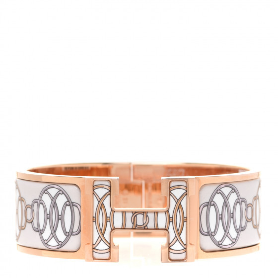 HERMES

Enamel Wide Lift Profile Clic Clac H Bracelet PM Sable | Fashionphile