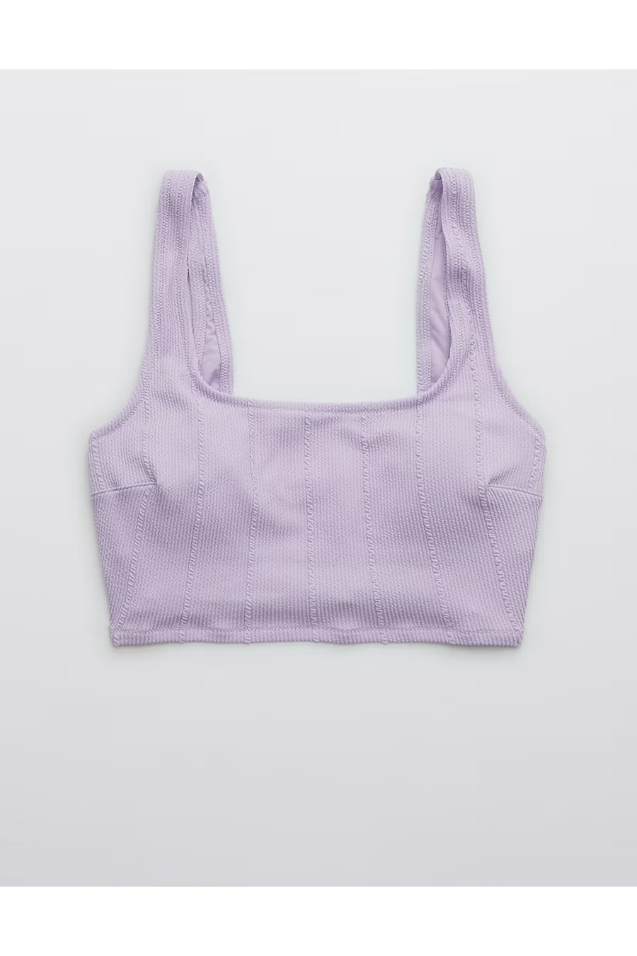 Aerie Crinkle Longline Scoop Bikini Top | American Eagle Outfitters (US & CA)