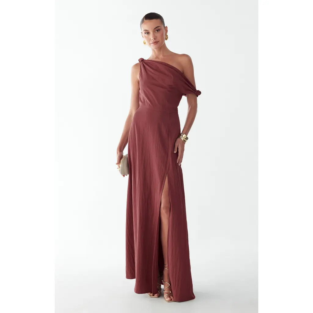 ST MRLO Elliot Maxi Dress in Burgundy at Nordstrom, Size 10 | Nordstrom