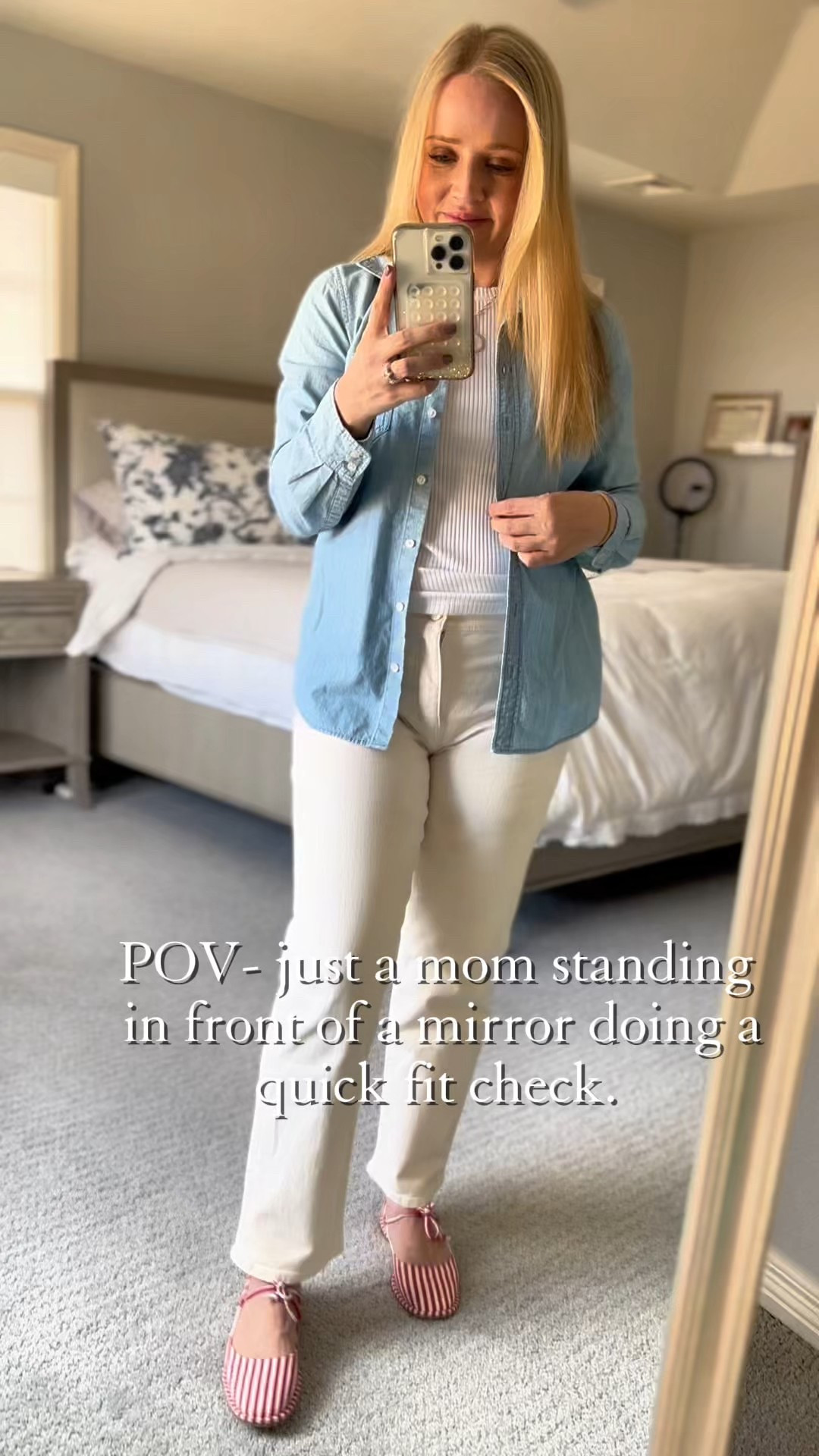 Casual spring outfit! Suggest a size up in these espadrille flats! 

Mom outfit, spring outfit, spring shoes, white jeans, petite jeans, weekday outfit 

#LTKPetite #LTKWatchNow #LTKSaleAlert