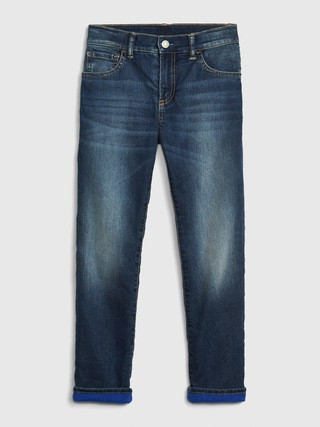 Kids Fleece-Lined Slim Jeans with Fantastiflex | Gap (US)