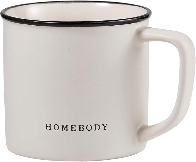 Santa Barbara Design Studio Black and White Coffee Cups Face-to-Face Designs Stoneware Mug, 16-Ou... | Amazon (US)