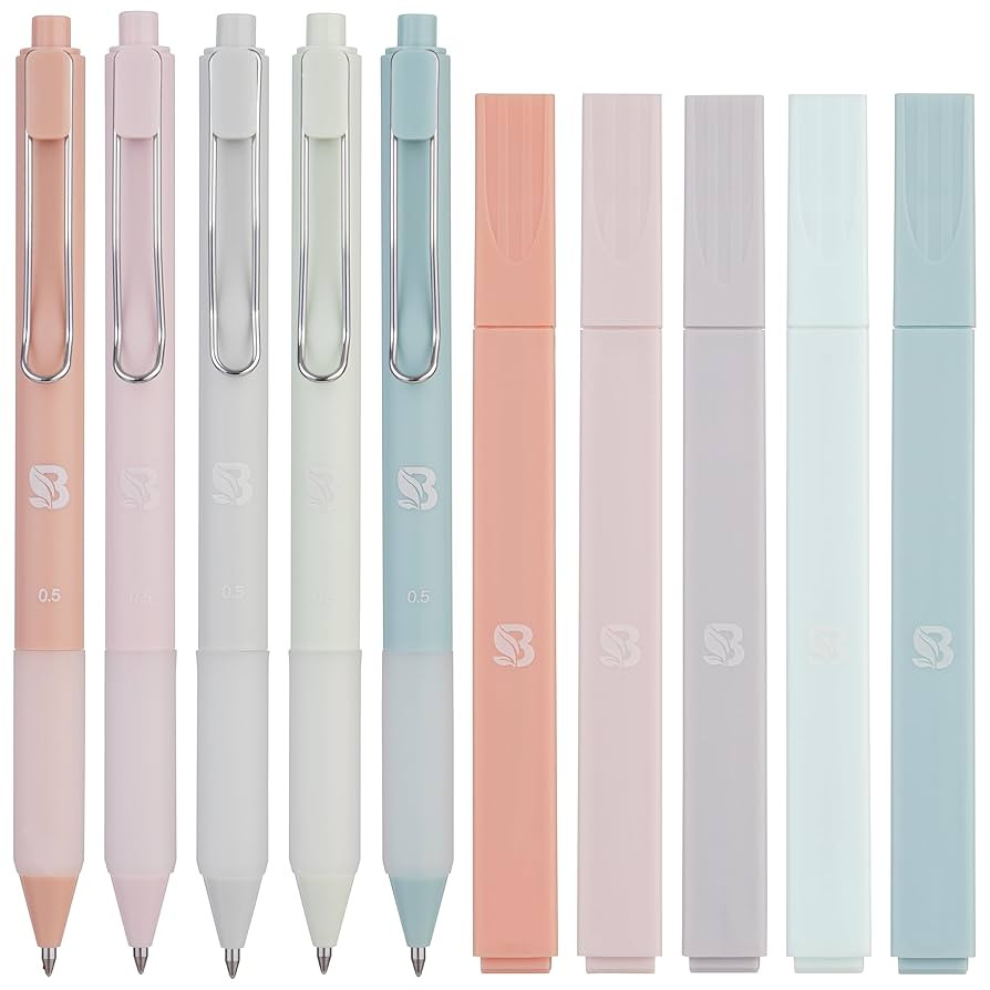 BLIEVE - Aesthetic Highlighters and Gel Pens With Soft Ink And Tip, Bible Highlighters and Pens N... | Amazon (US)