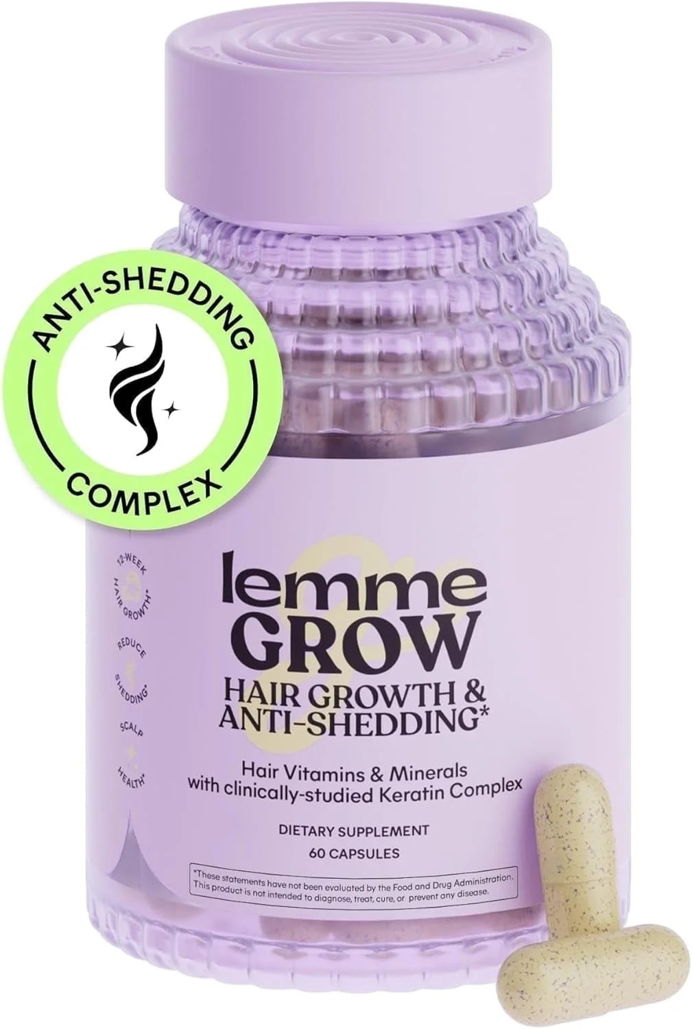 Lemme Grow Hair Growth Supplement for Women, Clinically Proven Keratin Complex for Visibly Thicke... | Walmart (US)