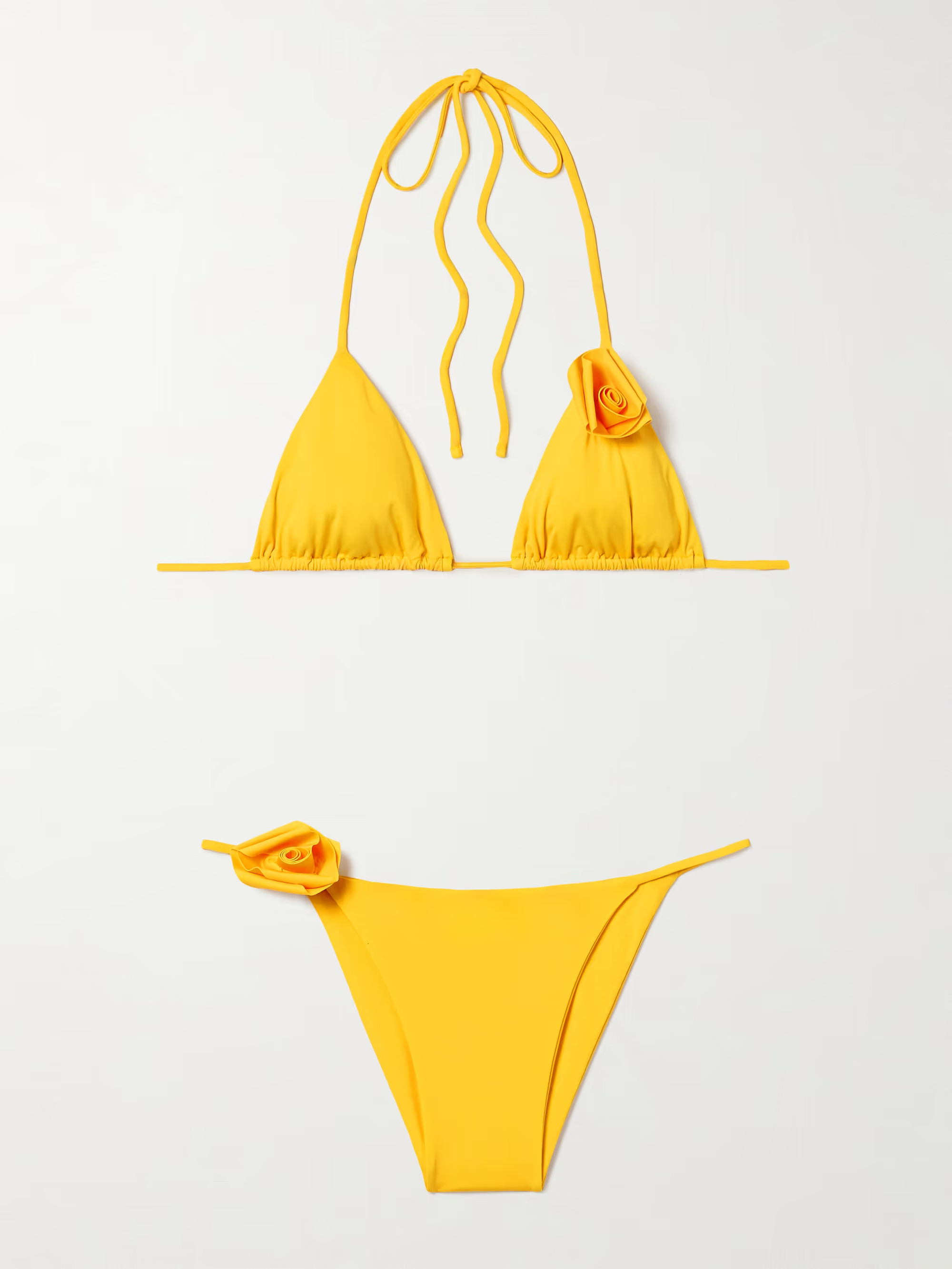 Gola appliquéd triangle halteneck bikini | NET-A-PORTER APAC