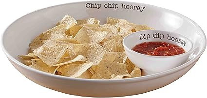 Mud Pie Circa Chip N Dip Set, White | Amazon (US)