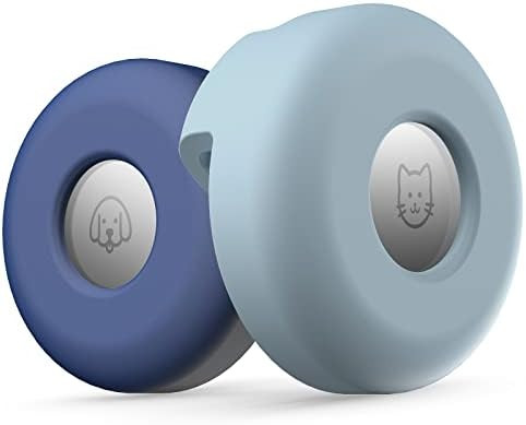 Airtag Dog Collar Holder(2 Pack), Silicone Pet Collar Case for Apple Airtags, Anti-Lost Air Tag Case | Amazon (US)
