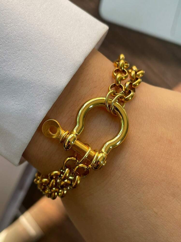 U-shaped Horseshoe Double Chain | SHEIN