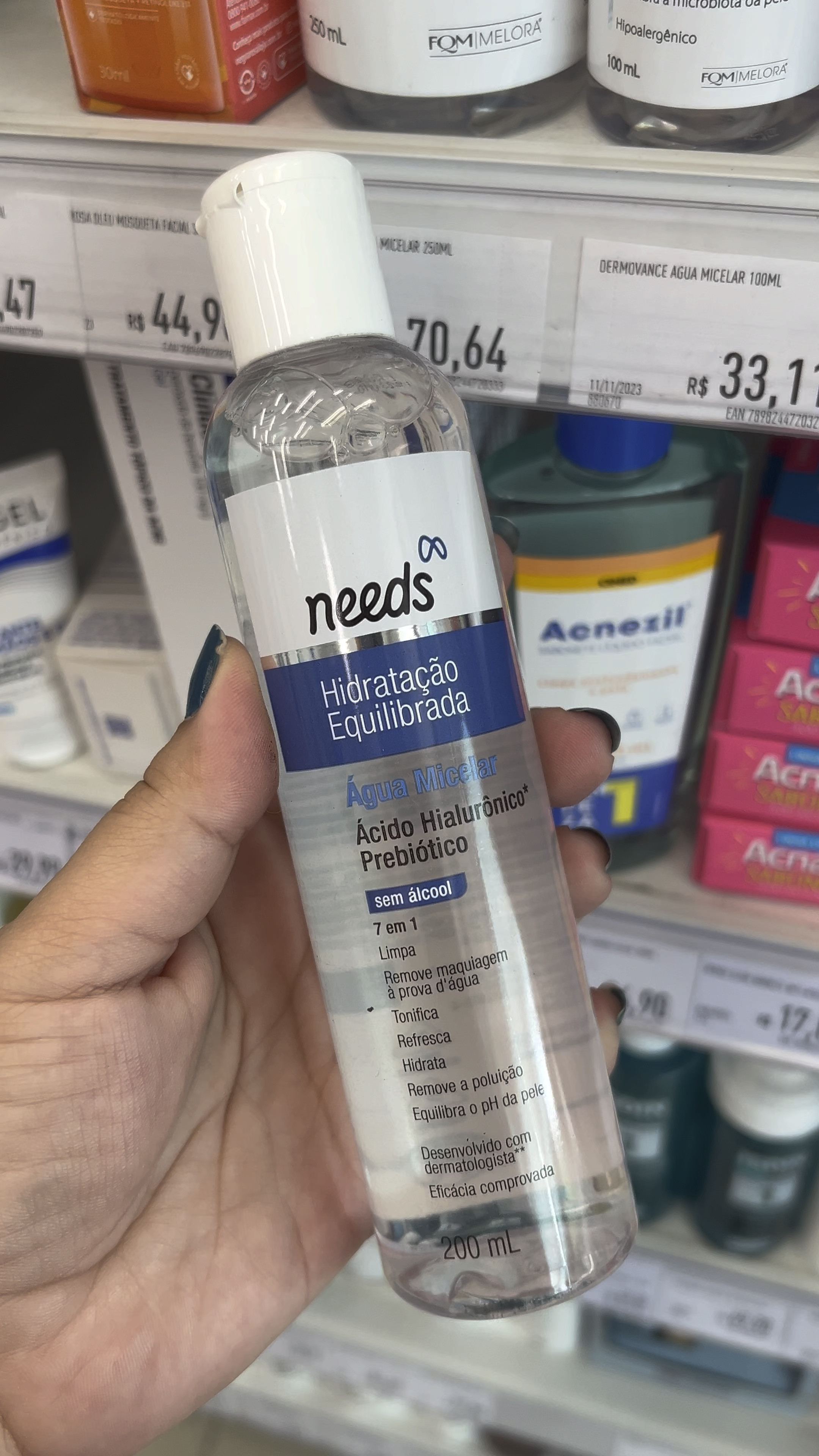 Água micelar com ácido hialurônico que além de limpar hidrata 

#LTKbrasil #LTKmodest #LTKbeauty