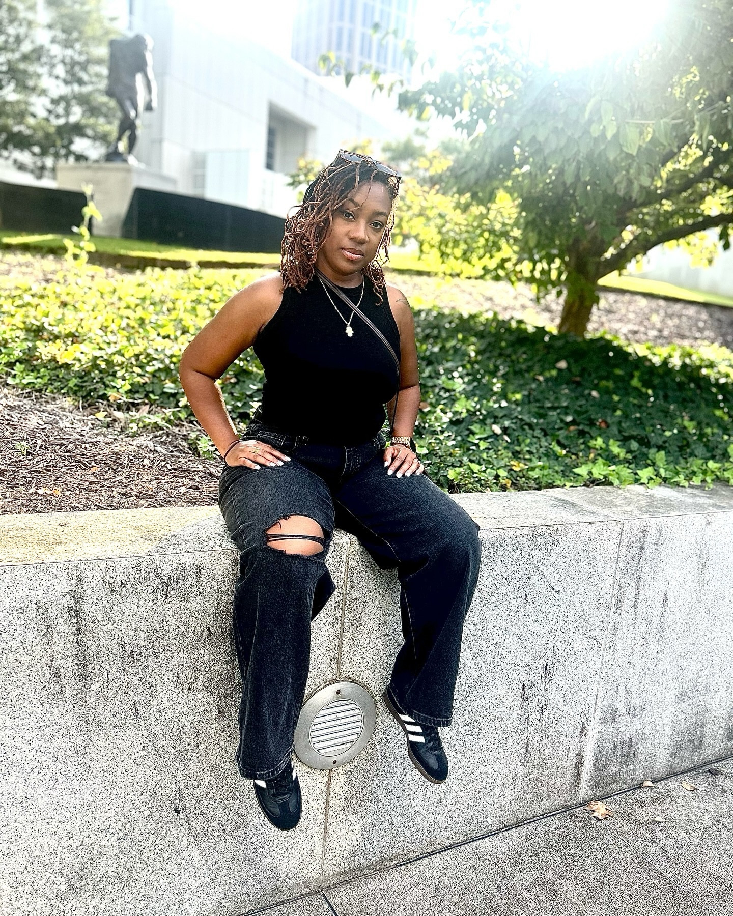 Something about wearing all black always does it for me every time! 🤌🏽✨
It was all good vibes out at the Woodruff Art Center here in ATL. 
Finally wore these pants out and I absolutely love them!
✨ Comment “SHOP” to get this look straight to your DM✨ 
@adidas 
@target 
@targetstyle 
https://liketk.it/4VV3f 

#LTKMidsize #LTKGiftGuide #locs #locd #midsizedgirly #midsizestyle #midsize #locdhaircommunity #ootd #woodruffartscenter