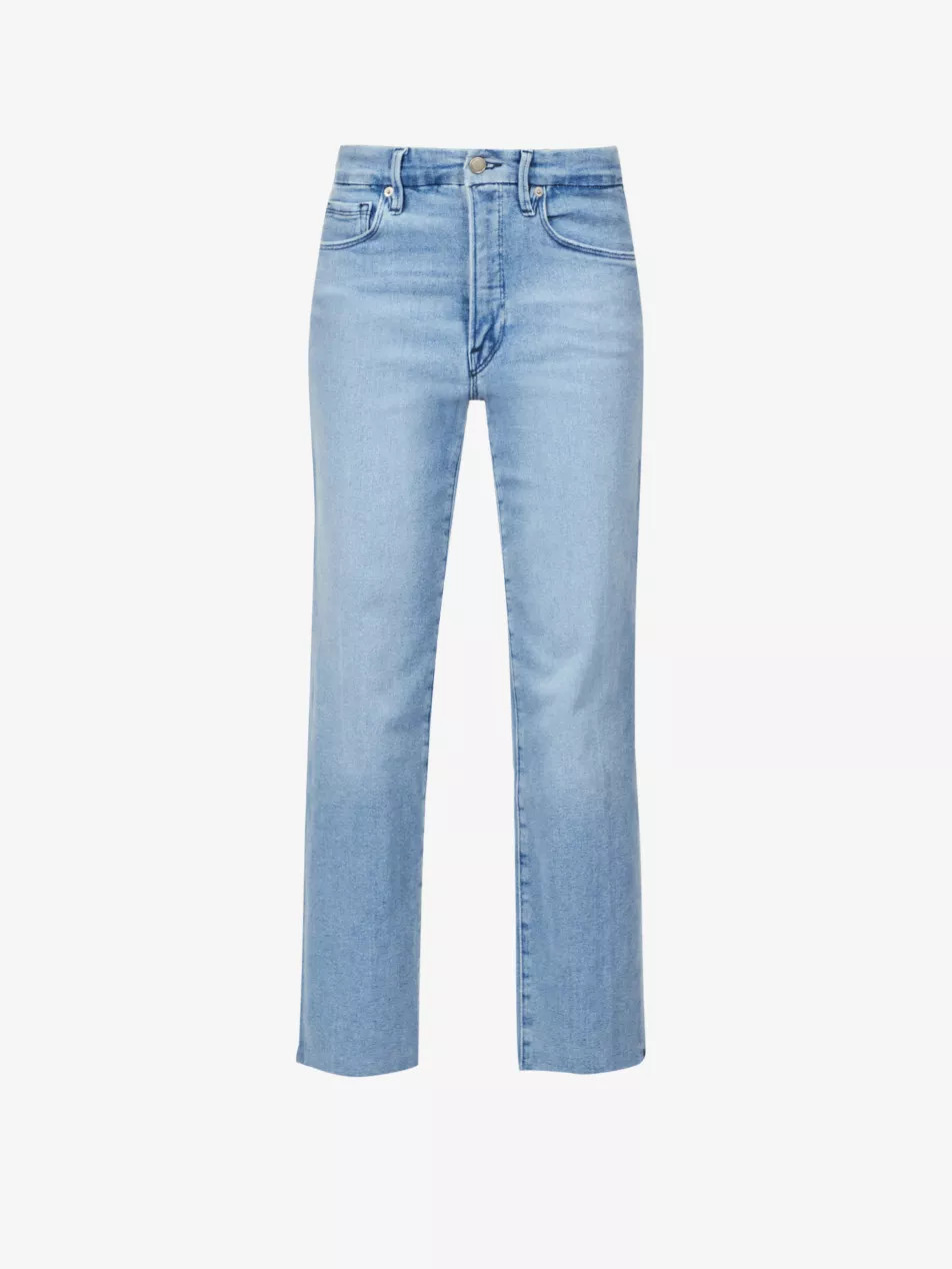 Good Straight straight-leg high-rise stretch-denim jeans | Selfridges