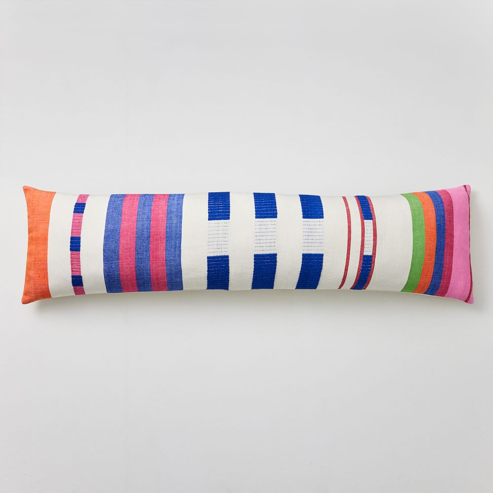 Bole Road Patterned Oversized Lumbar Pillow Cover, Multi, 12&amp;quot;x46&amp;quot; | West Elm (US)