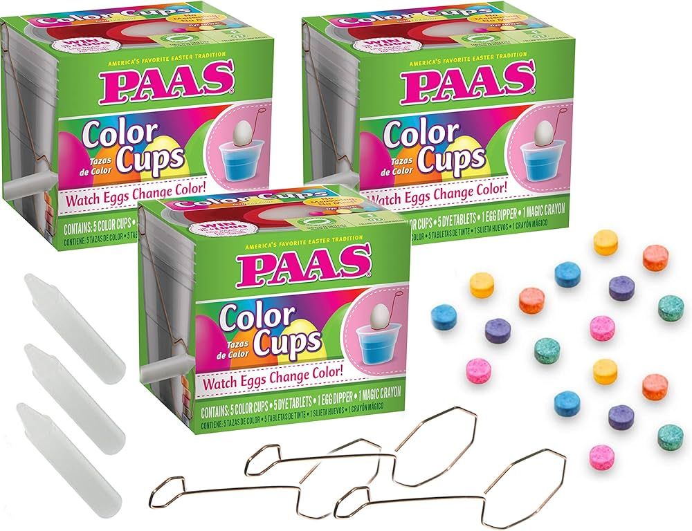 Paas Easter Egg Coloring Cup Kits - 3 Pack | Amazon (US)