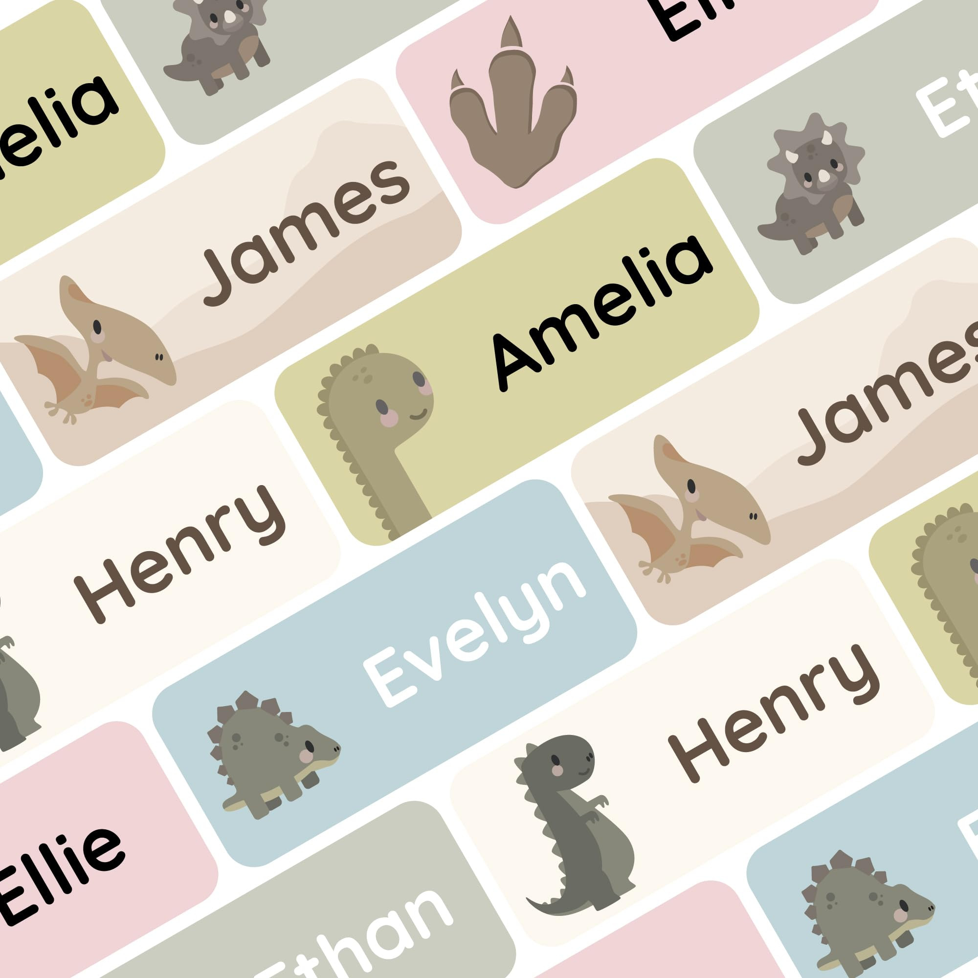 – Personalized Name Labels for Kids (60) – Waterproof & Durable Stickers for Clothing, School & Daycare Items - Dinosaurs | Amazon (US)
