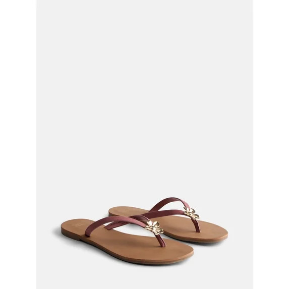 Time and Tru Women's Ornament Thong Sandals | Walmart (US)