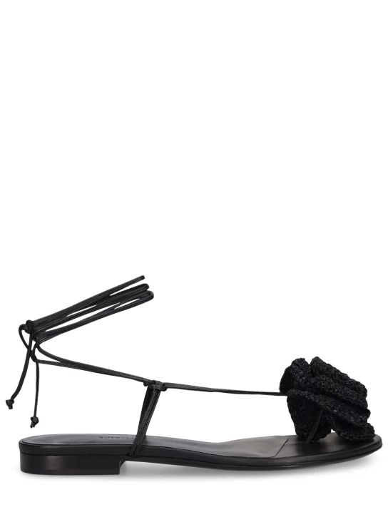 10mm Leather flat sandals | Luisaviaroma