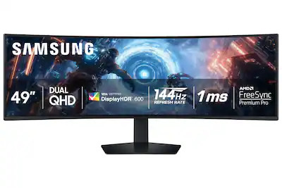 Samsung - 49" Odyssey G9 G91F 1000R Curved Dual QHD 144Hz 1ms AMD FreeSync Premium Pro Gaming Mon... | Best Buy U.S.