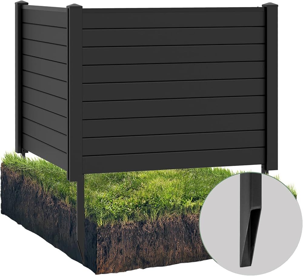 Giantex Air Conditioner Fence 2 Panels - 48''W x 36''H Outdoor Privacy Screen Trash Can Enclosure... | Amazon (US)