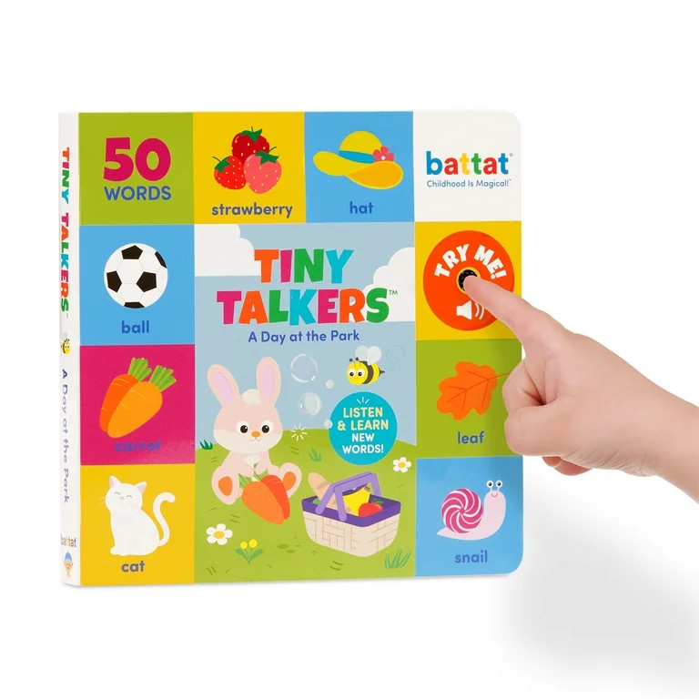 Battat Tiny Talkers a Day at the Park Interactive Button Sound Book Learning Toy for Toddlers 18 ... | Walmart (US)
