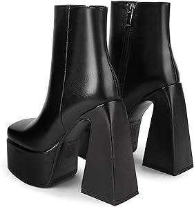 wetkiss Platform Boots for Women, High Heel Boots Heeled Ankle Combat Boots Womens Platform Booti... | Amazon (US)