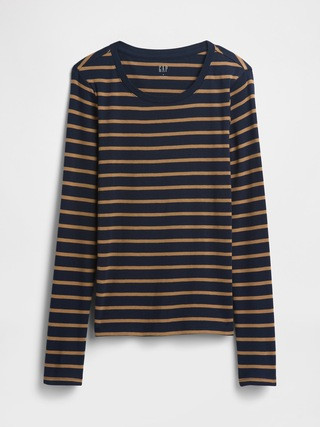 Modern Ribbed Stripe Crewneck T-Shirt | Gap Factory