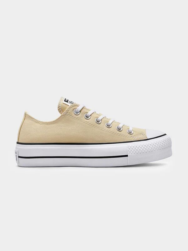 Womens Chuck Taylor All Star Lift Low Top Sneakers in Oat Milk | Glue Store (Australia & NZ)