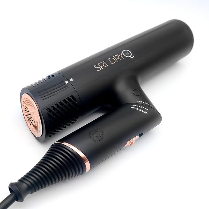 Skin Research Institute DryQ “Smart” Hair Dryer - Super Lightweight, Foldable - Powerful, Qui... | Amazon (US)