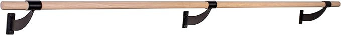 Vita Vibe Single Bar Traditional Wood Fixed Height Wall Mount Ballet Barre System, 3 FT - 40 FT L... | Amazon (US)