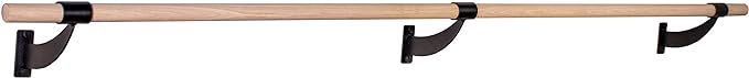 Vita Vibe Single Bar Traditional Wood Fixed Height Wall Mount Ballet Barre System, 3 FT - 40 FT L... | Amazon (US)